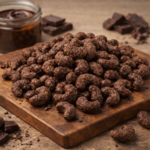 Roasted Cashews Coated in Crispy Chocolate