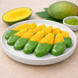 Matcha Dipped Dried Mango