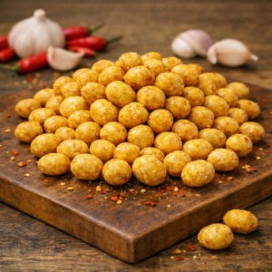 Roasted Peanuts Coated in Chili & Garlic